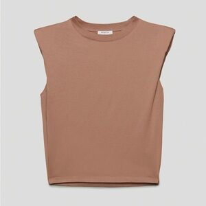 Aritzia Babaton Muscle Tee, Beige / Peach, Small